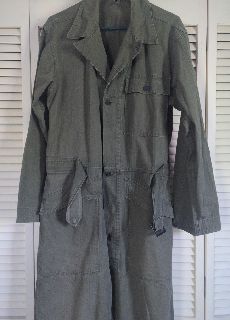 Green Canvas Jumpsuit size XL